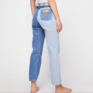 Wrangler x Peter max straight leg two tone jeans